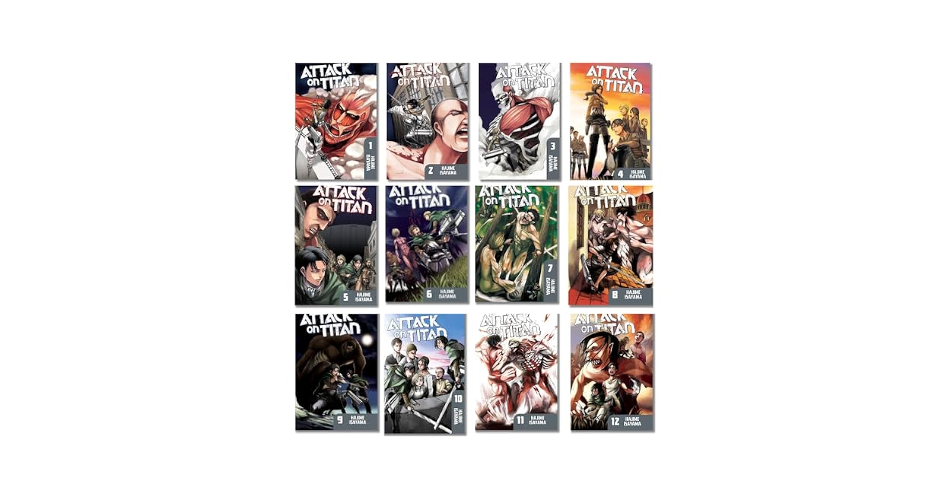 Attack on Titan Volumes 1-12 Ultimate Book Collection Manga